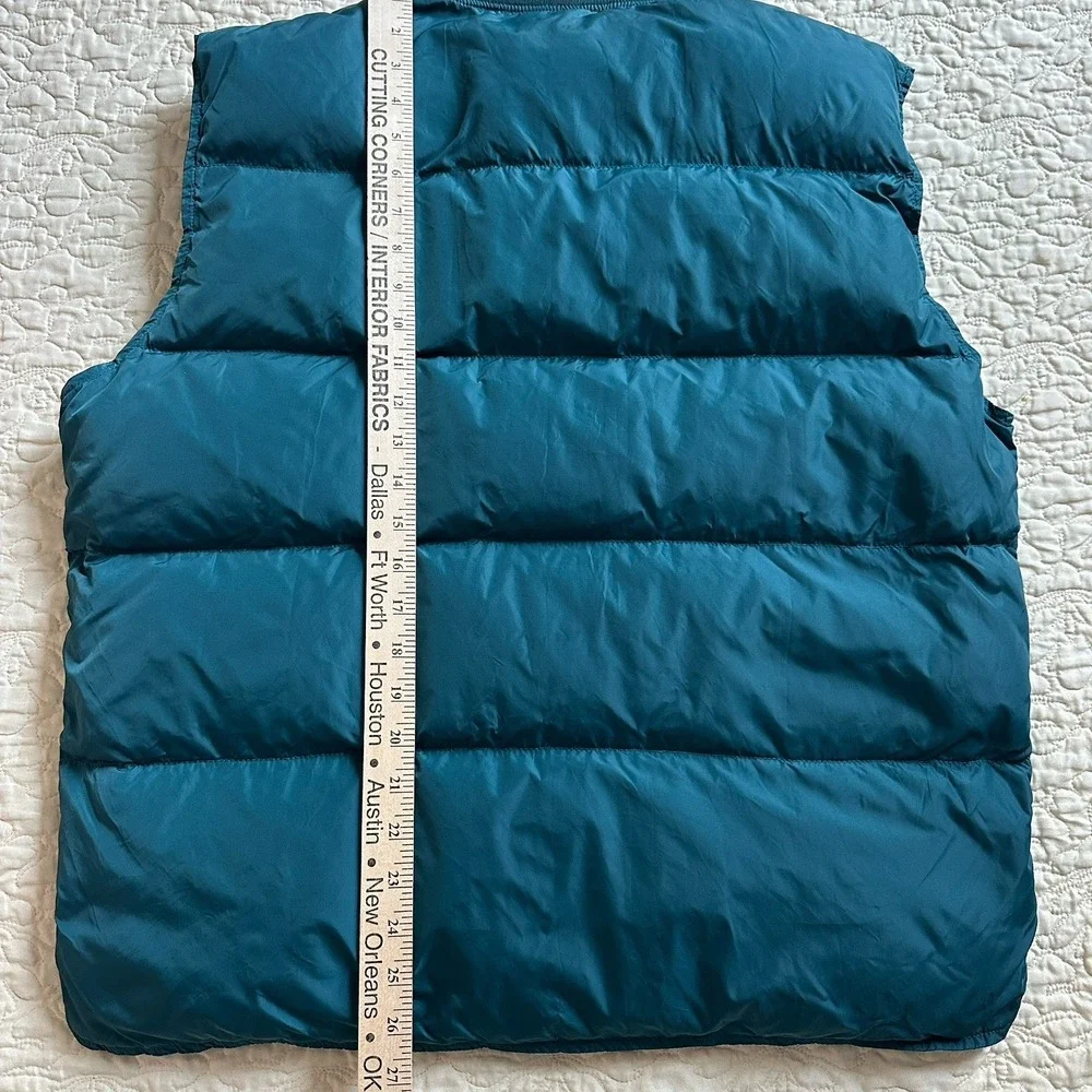 VTG Eddie Bauer Puffer Vest Jacket Men's Large Premium Goose Down Blue‎ 6731